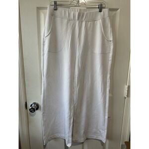 Alice Walk White Cropped Baggy Pants Large New
